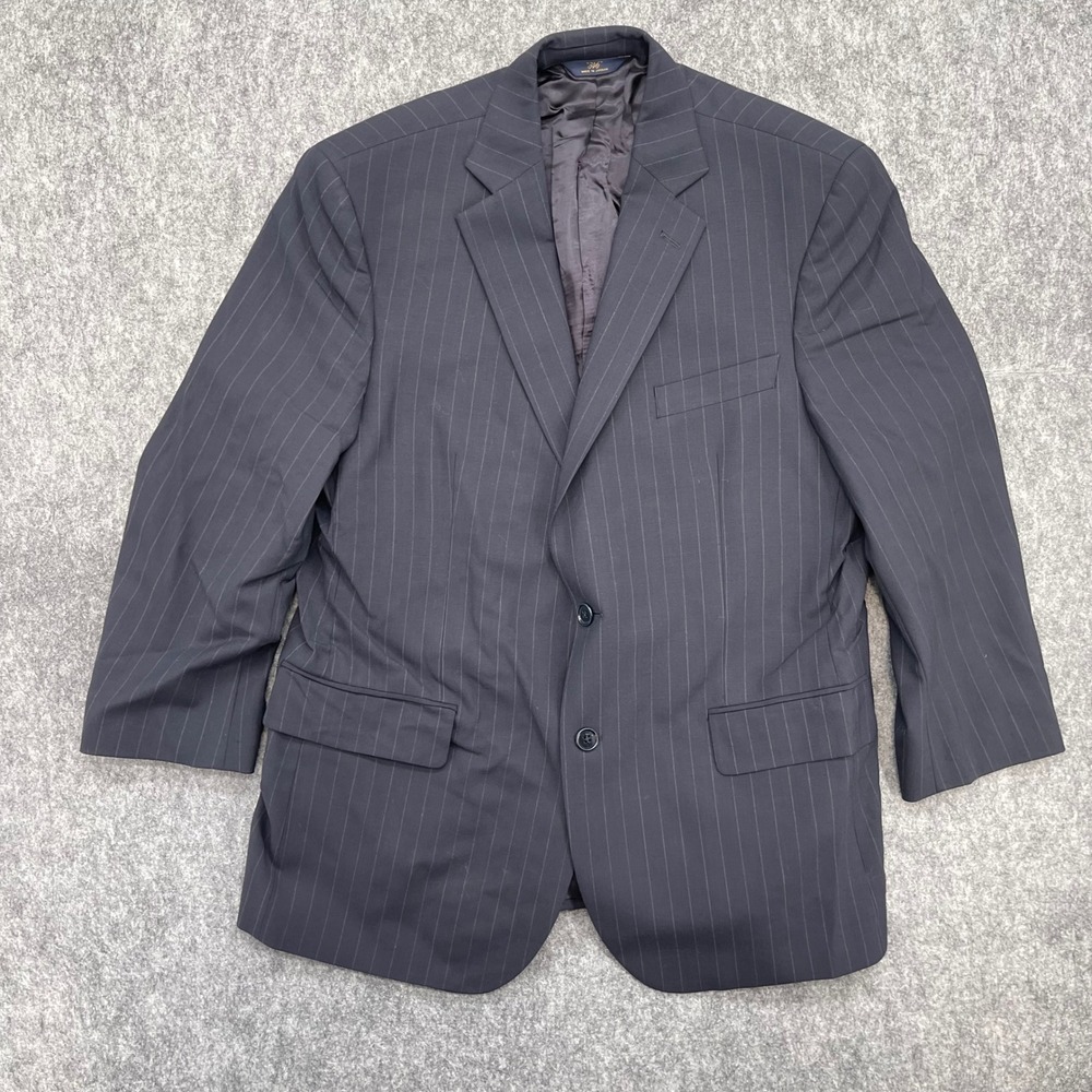 Brooks Brothers Blazer 346 Mens 42S Navy Pinstripe Wool Stretch Sport
